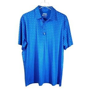 BOGEY BROS. Men's Large Blue Funny "Birdy" Novelty golf Polo Shirt